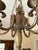 Metal Mid 20th Century Neoclassical Regency Bronze Flame Chandelier For Sale - Image 7 of 9