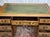Wood Vintage English Flat Desk with Drawers in Yew Wood with Leather Top, 1970s For Sale - Image 7 of 15