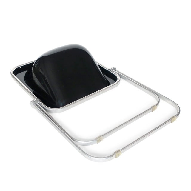 Black Pair of Black Plona Folding Chairs by Giancarlo Piretti for Castelli For Sale - Image 8 of 12