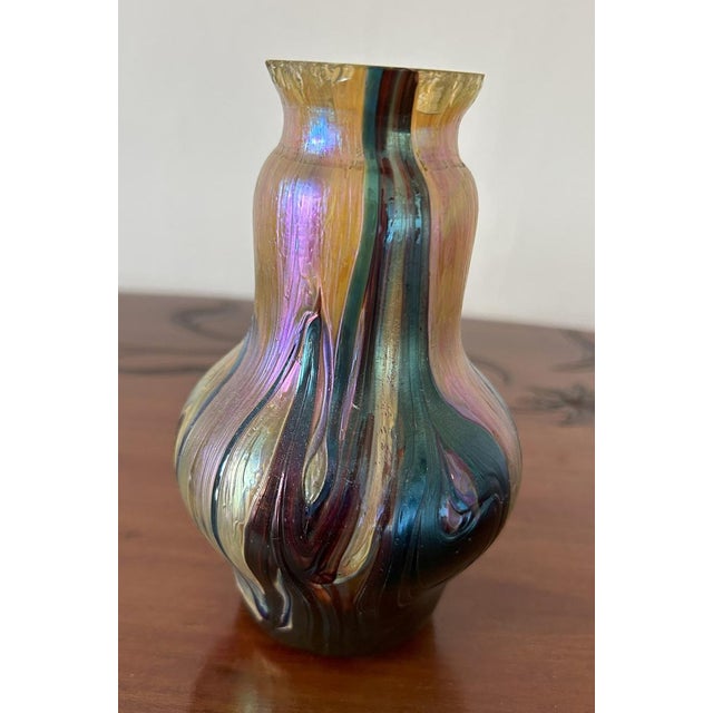 Art Nouveau Iridescent Glass Vase, 1890s For Sale - Image 15 of 18