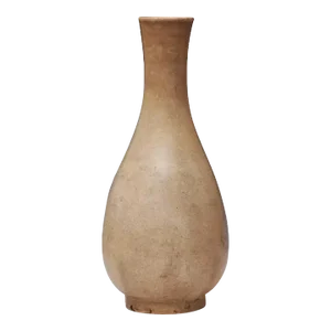 19th Century Chinese Monochrome Porcelain Bottle Shape Vase with White Crackle Glaze
