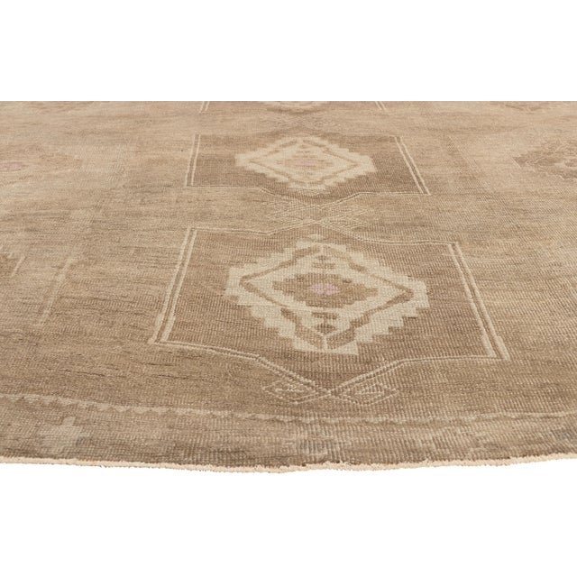 Earth-Tone Vintage Turkish Kars Rug, 10'00 X 10'08 For Sale - Image 4 of 11