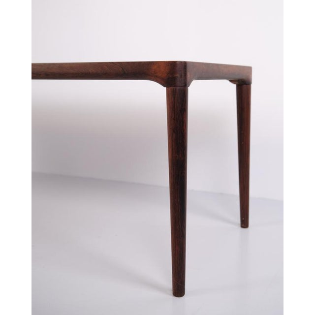 Danish Rectangular Rosewood Coffee Table with Round Tapered Legs, 1960s For Sale - Image 7 of 11