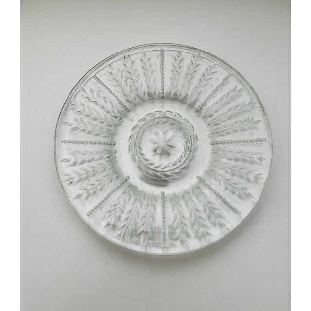 1940s Federal Glass Wheat & Star Pattern Glass Dessert Plates- Set of 4 For Sale - Image 10 of 13