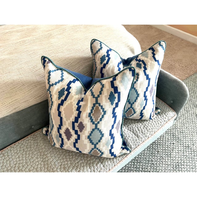 2020s Contemporary Romo & Perennials Geometric Abstract Pillow Covers - a Pair For Sale - Image 5 of 7