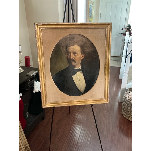 Oil on Canvas Portrait of Ralph LeFevre by CL Lewin ( Circa 1860's ) For Sale - Image 4 of 5