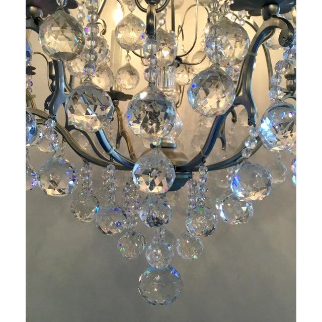 Traditional Italian Swarovski Chandelier For Sale - Image 4 of 7