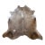 Natural Brazilian Dark Champagne Cowhide Rug. 79" X 86" For Sale
