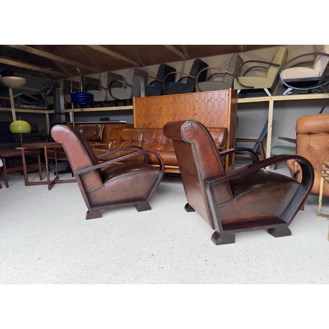 Art Deco Chairs by Jindřich Halabala, Set of 2 For Sale - Image 11 of 18