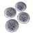 LastCHANCE!Vintage Reutter Porzellan Germany Flowers & Ribbon Motif Butter Pat Plates - Set of 4 For Sale