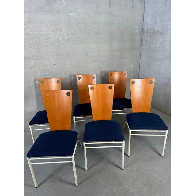 Vintage Chairs in Metal, Set of 6 For Sale - Image 9 of 9