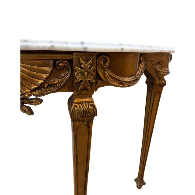 1950s Italian Giltwood Console Table For Sale - Image 4 of 6