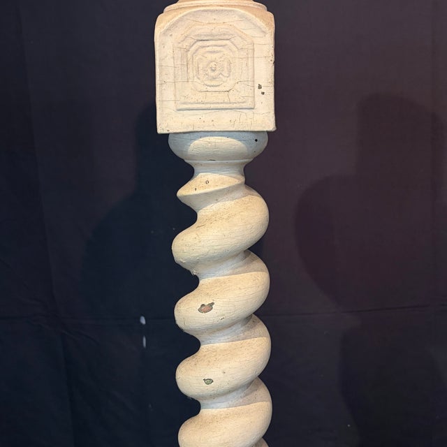 Wood Monumental 19th Century French Wood Church Altar Candlesticks For Sale - Image 7 of 12
