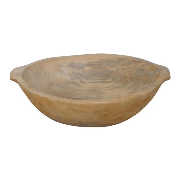 Folk Art Early 20th Century Carved Wooden Trencher Dough Bowl Fruit Centerpiece Trough For Sale - Image 3 of 13