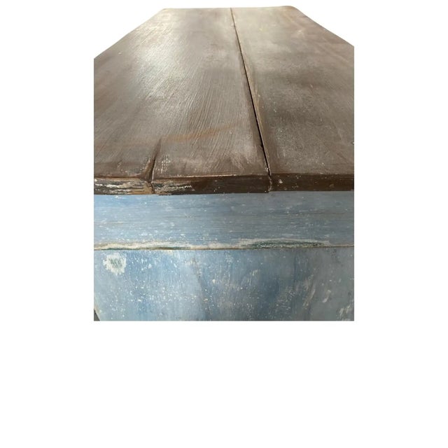 Mid 19th Century 19th Century Blue Painted Italian Walnut Chest of Drawers For Sale - Image 5 of 12