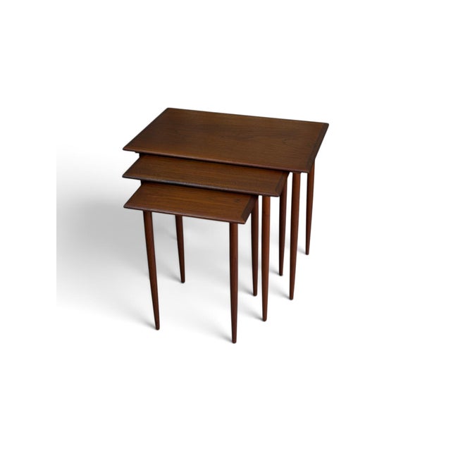 Mid-Century Modern Danish Teak Nesting Tables, 1960s, Set of 3 For Sale - Image 12 of 12
