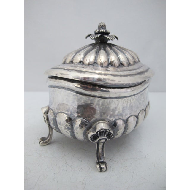 Buccellati Italian Sterling Silver Footed Sugar Bowl With Fruit & Flower Lid For Sale In Portland, OR - Image 6 of 11