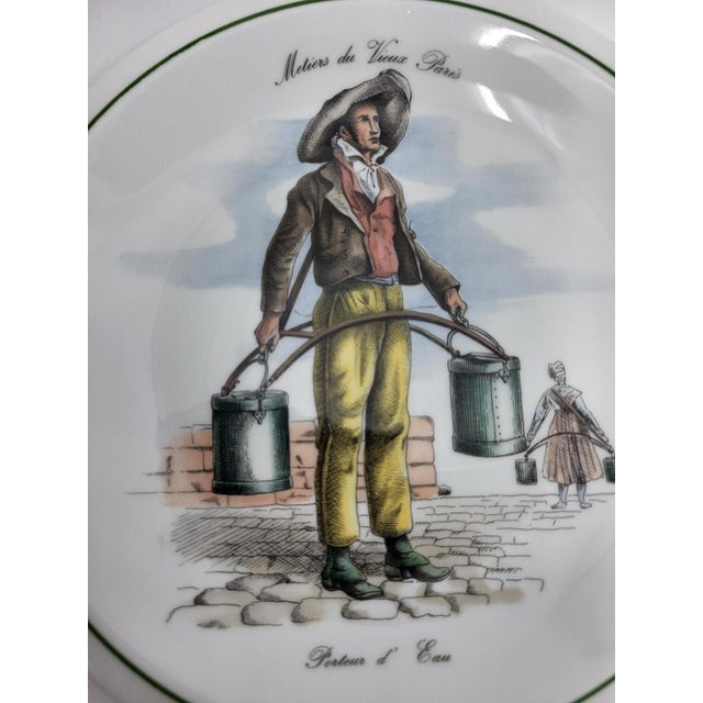 Ceramic French Porcelain Plates Métiers Du Vieux Paris, Set of 6 For Sale - Image 7 of 9