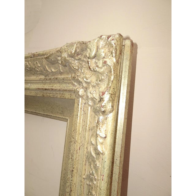1980s Vintage Large Oversized 69" Tall Silver French Country Picture Frame For Sale - Image 5 of 11
