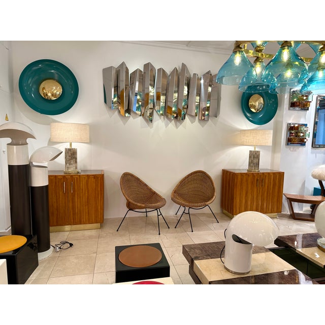 Large Wall Lamp Sconce Metal Sculpture by Mario Torregiani, Italy, 1990s For Sale - Image 10 of 12