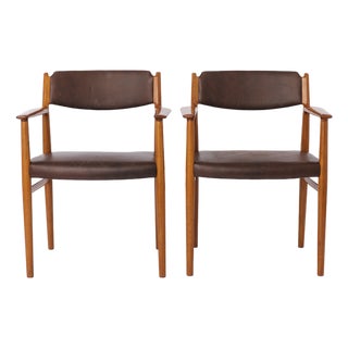 Vintage Danish Model 418 Armchairs in Teak by Arne Vodder for Sibast, 1960s, Set of 2 For Sale