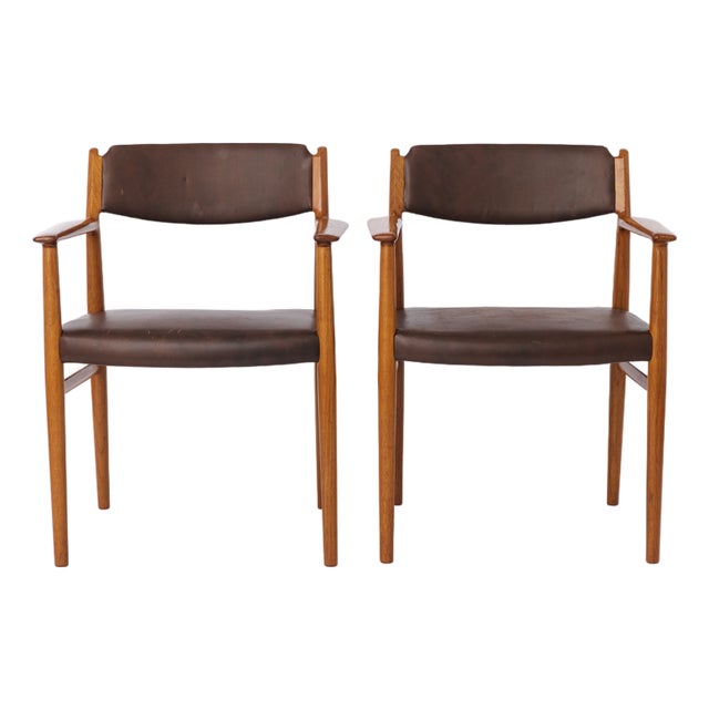 Vintage Danish Model 418 Armchairs in Teak by Arne Vodder for Sibast, 1960s, Set of 2 For Sale