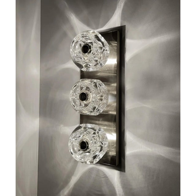 Large Glass Sconces from Peill & Putzler, 1970s, Set of 2 For Sale - Image 4 of 12