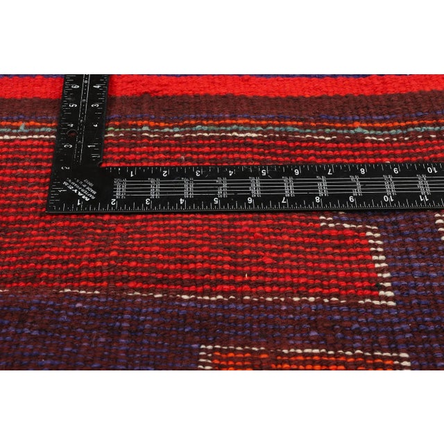 Vintage Orange Kurdish Rug Runner - 03'08 X 12'00 For Sale In Dallas - Image 6 of 9