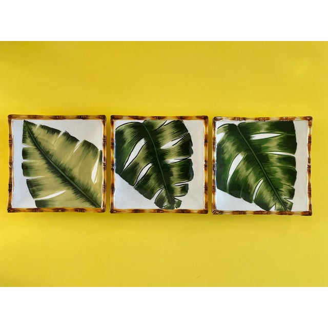 Set of Three Contemporary Decorative Palm Leaf Plates For Sale In New York - Image 6 of 6