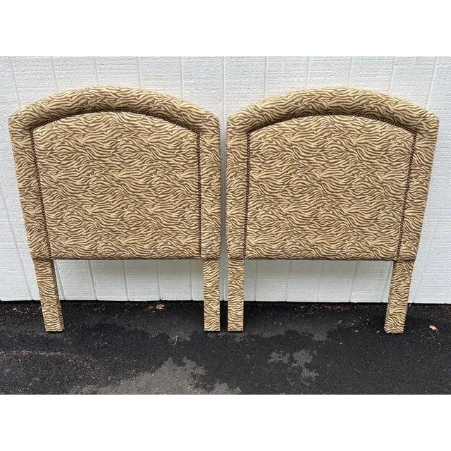 Pair of Zebra Print Twin Headboards Chairish