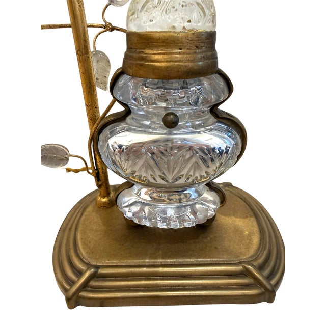 Transparent Maison Bagues Rock Crystal Bird Table Lamps For Sale - Image 8 of 10