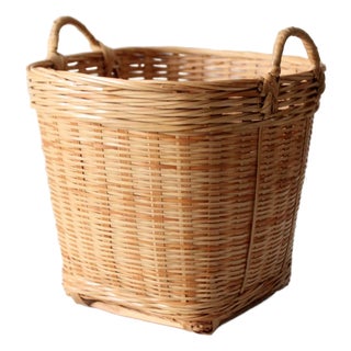 Vintage Gathering Basket With Double Handles For Sale