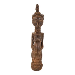 Early 20th Century Luba Hemba Female Miniature Figure 9 Inch For Sale