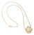 Chanel 4 Leaf Clover Gold Diamond Pendant Link Chain Necklace For Sale
