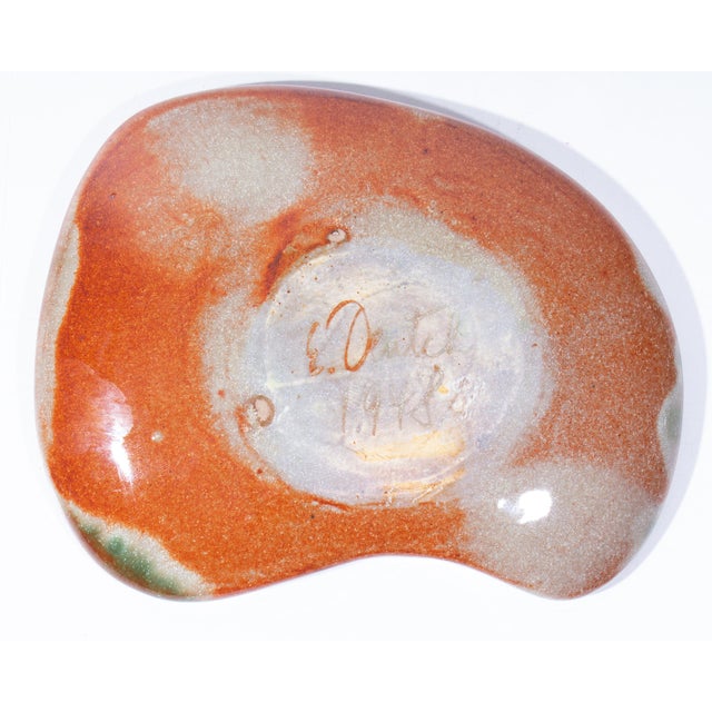 Eugene Deutsch Deutch 1948 Studio Pottery Biomorphic Dish For Sale - Image 4 of 7