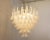 White and Crystal Color Murano Glass Petal Chandelier, Italy, 1990s For Sale - Image 6 of 11