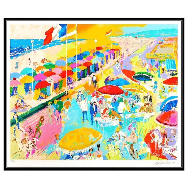 Impressionist Late 20th Century La Plage a Deauville, LeRoy Neiman For Sale - Image 3 of 6