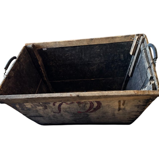Antique French Champagne Vinery Crate With Original Stenciling For Sale In Houston - Image 6 of 14