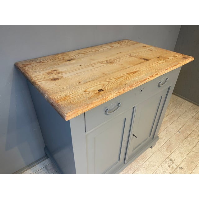 This charming antique chest of drawers (half-cabinet) has been repainted by us, and the surface has been sanded and oiled....