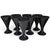 Mid 20th Century Mid 20th Century La Rochère Fidji Black Amethyst Pressed Glass Goblets, Set of Eight For Sale - Image 5 of 15