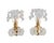 Hollywood Regency Hibiscus Brass Wall Sconces with Glass Flowers, Italy, 1970s, Set of 2 For Sale - Image 3 of 8