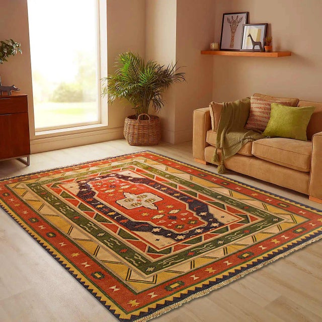 Pasargad DC Sami Antique Hand Knotted Kilim Rug For Sale - Image 4 of 4