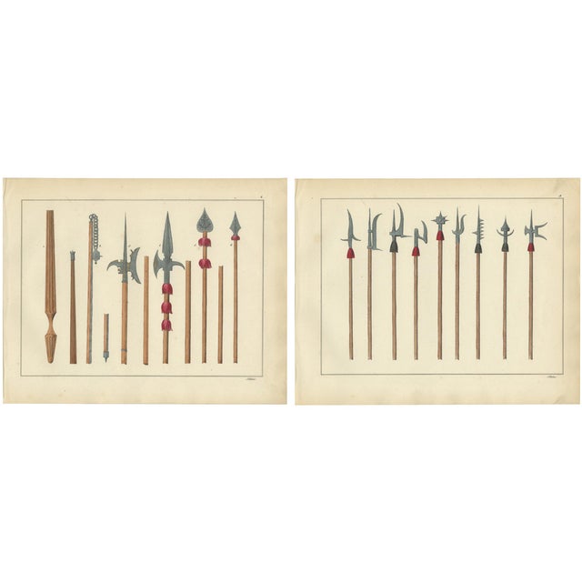 Von Reibisch, Compilation of Medieval Polearms and Weapons, 1842, Print For Sale
