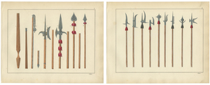 Von Reibisch, Compilation of Medieval Polearms and Weapons, 1842, Print