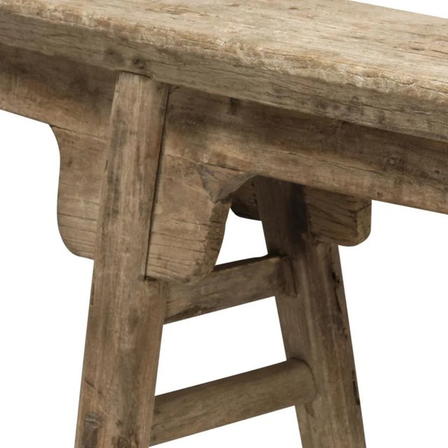 Antique Elm Bench, 1800s For Sale - Image 3 of 5