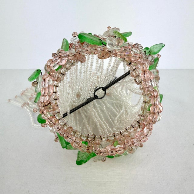 Vintage Art Deco Czech Beaded Lamp Shade For Sale - Image 9 of 11