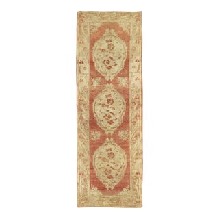 Zabihi Collection Antique Turkish Floral Runner - 3'5" x 9'2" For Sale