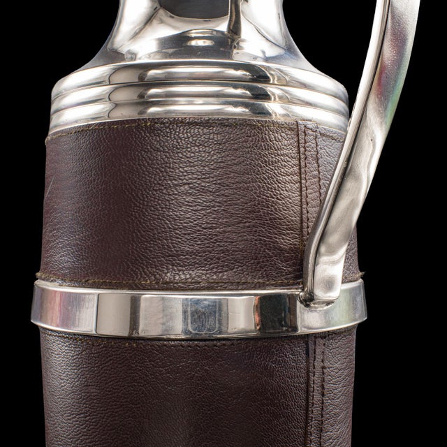 Vintage Polo Club Vacuum Flask, English, Leather, Cooling Jug, Warming Pitcher For Sale - Image 11 of 12