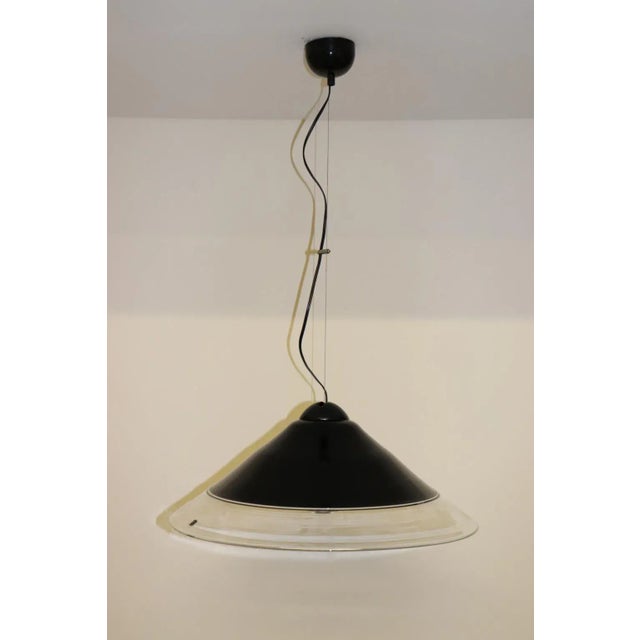 Mid-Century Modern Black Murano Glass Pendant Lamp For Sale - Image 13 of 13