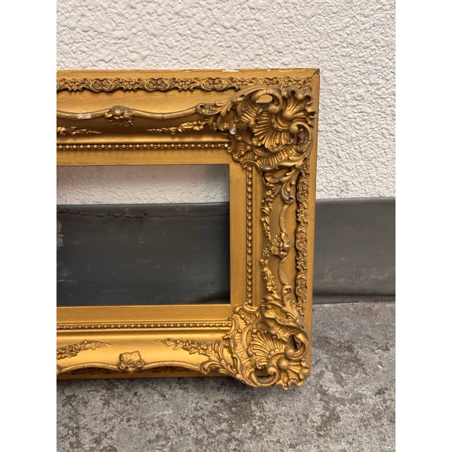 Small Rococo Style Gilt Picture Frame, Antique For Sale In San Francisco - Image 6 of 12